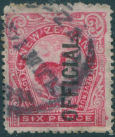 New Zealand Official 1907 SGO64 6d Bright Carmine-pink Kiwi FU - Andere & Zonder Classificatie