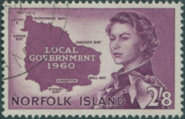 Norfolk Island 1960 SG40 2/8d Purple Local Government QEII FU - Isla Norfolk