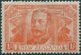 New Zealand 1920 SG458 1/- Orange-red Victory MLH - Sonstige & Ohne Zuordnung