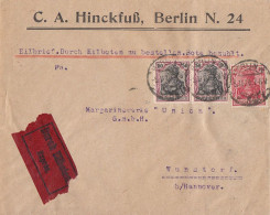 DR Brief Eilbote Mif Minr.2x 91IIx, 145 Berlin 5.11.20 Gel. Nach Wunstorf Geprüft - Brieven En Documenten