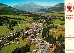 73586847 Fieberbrunn Tirol Mit Kaisergebirge Fliegeraufnahme Fieberbrunn Tirol - Altri & Non Classificati