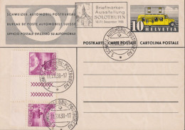 1937 Schweier Automobil Postbureau Zum:144b+ S51A, Postauto, Flagge: Briefmarken-Ausstellung SOLOTHURN 1938 - Interi Postali