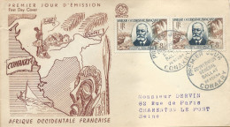 Enveloppe 1er Jour FDC AOF N°50 Gouverneur Général Ballay - Conakry - 28/11/1954 - Lettres & Documents