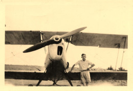 Aviation * Aviateur Et Son Avion * Photo Ancienne 8.6x6cm - Autres & Non Classés