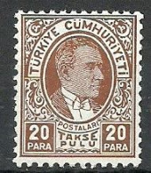 Turkey; 1936 Ataturk Postage Due Stamp 20 P. - Unused Stamps