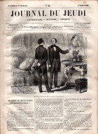 JOURNAL DU JEUDI . N° 28 .  1860 . Littérature . Histoire . Voyages . DUMAS . CONSCIENCE . MURGER - 1800 - 1849