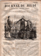 JOURNAL DU JEUDI . N° 29 .  1860 . Littérature . Histoire . Voyages . DUMAS . CONSCIENCE . MURGER - 1800 - 1849