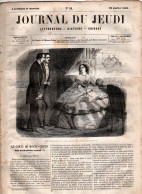 JOURNAL DU JEUDI . N° 24 .  1860 . Littérature . Histoire . Voyages . DUMAS . CONSCIENCE - 1800 - 1849