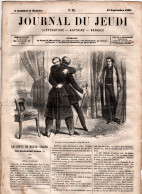 JOURNAL DU JEUDI . N° 39 .  1860 . Littérature . Histoire . Voyages . DUMAS . DE BERNARD . MURGER - 1800 - 1849