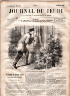 JOURNAL DU JEUDI . N° 35 .  1860 . Littérature . Histoire . Voyages . DUMAS . DE BERNARD . MURGER - 1800 - 1849