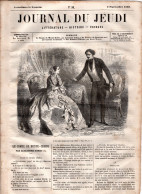 JOURNAL DU JEUDI . N° 36 .  1860 . Littérature . Histoire . Voyages . DUMAS . DE BERNARD . MURGER - 1800 - 1849