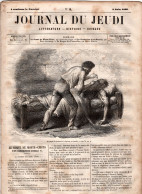 JOURNAL DU JEUDI . N° 10 .  1860 . Littérature . Histoire . Voyages . DUMAS . SOUVESTRE. MURGER - 1800 - 1849