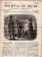 JOURNAL DU JEUDI . N° 8 .  1860 . Littérature . Histoire . Voyages . DUMAS . SOUVESTRE - 1800 - 1849