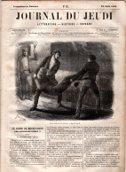 JOURNAL DU JEUDI . N° 12 .  1860 . Littérature . Histoire . Voyages . DUMAS . SOUVESTRE . MURGER - 1800 - 1849