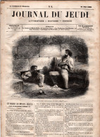 JOURNAL DU JEUDI . N° 9 .  1860 . Littérature . Histoire . Voyages . DUMAS . SOUVESTRE . MURGER - 1800 - 1849