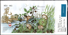 ALAND Enveloppe Cover Mariehamn 2019 Souris Mice Fruit Mûre Scan Recto Verso - Aland