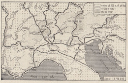 Italia - Principali Ferrovie Alpine - 1938 Mappa Epoca - Vintage Map - Carte Geographique