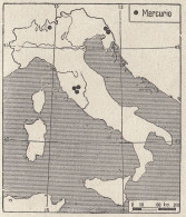 Il Mercurio In Italia - 1938 Mappa Epoca - Vintage Map - Geographische Kaarten