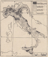 Densità Di Popolazione In Italia - 1938 Mappa Epoca - Vintage Map - Carte Geographique