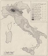 Italia - Coltura Del Grano - 1938 Mappa Epoca - Vintage Map - Carte Geographique