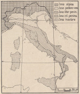 Italia - Zone Climatiche - 1938 Mappa Epoca - Vintage Map - Geographische Kaarten