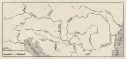 Il Danubio - Mappa D'epoca - 1935 Vintage Map - Geographische Kaarten