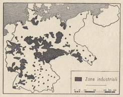 Germania - Zone Industriali - Mappa D'epoca - 1935 Vintage Map - Landkarten