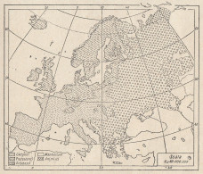 Le Religioni Dei Popoli Europei - Mappa D'epoca - 1935 Vintage Map - Geographical Maps