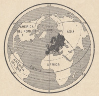 L'Europa Nelle Terre Del Mondo - Mappa D'epoca - 1935 Vintage Map - Cartes Géographiques