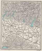 Regno D'Italia - La Lombardia - Mappa D'epoca - 1934 Vintage Map - Geographische Kaarten