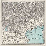 Regno D'Italia - Venezia Euganea E Venezia Tridentina - Mappa - 1934 Map - Geographical Maps