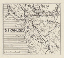 San Francisco - Mappa D'epoca - 1936 Vintage Map - Carte Geographique