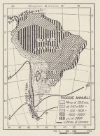 Clima Dell'America Meridionale - Mappa D'epoca - 1936 Old Map - Cartes Géographiques