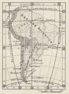 Limiti E Divisioni Dell'America Meridionale - Mappa D'epoca - 1936 Old Map - Carte Geographique