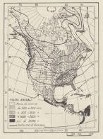 America Settentrionale - Il Clima - Mappa D'epoca - 1936 Vintage Map - Carte Geographique