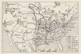 Gli Stati Uniti Economici - Mappa D'epoca - 1936 Vintage Map - Carte Geographique