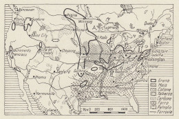 Gli Stati Uniti Economici - Mappa D'epoca - 1936 Vintage Map - Geographische Kaarten