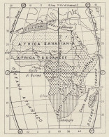 Africa - Limiti E Divisioni - Mappa D'epoca - 1936 Vintage Map - Carte Geographique