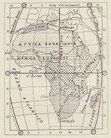 Africa - Limiti E Divisioni - Mappa D'epoca - 1936 Vintage Map - Cartes Géographiques