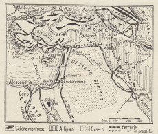 L'Asia Minore E Le Sue Ferrovie - Mappa D'epoca - 1936 Vintage Map - Carte Geographique