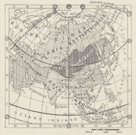 Limiti E Divisione Dell'Asia - Mappa D'epoca - 1936 Vintage Map - Carte Geographique