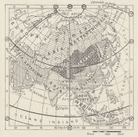 Limiti E Divisione Dell'Asia - Mappa D'epoca - 1936 Vintage Map - Landkarten