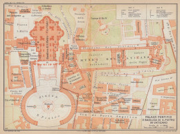 Roma, Palazzi Pontifici Basilica S. Pietro In Vaticano, Carta Geografica - Carte Geographique