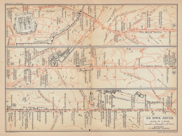 Roma, Via Appia Antica, Carta Geografica Epoca, Vintage Map - Landkarten