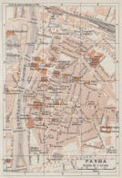 Parma, Pianta Della Città, Carta Geografica Epoca, 1937 Vintage Map - Carte Geographique
