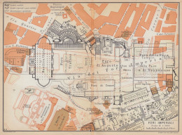 Roma, Fori Imperiali, Carta Geografica Epoca, Vintage Map - Carte Geographique