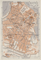 Mantova, Pianta Della Città, Carta Geografica Epoca, 1937 Vintage Map - Carte Geographique