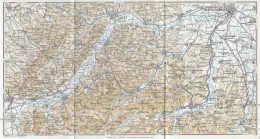 Asti E Dintorni, Alba, Bra, Sezzadio, Carta Geografica Epoca, Vintage Map - Carte Geographique