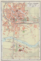 Acqui Terme, Pianta Della Città, Carta Geografica Epoca, Vintage Map - Mapas Geográficas