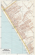 Marina Di Pietrasanta, Pianta Della Città, Mappa Epoca, Vintage Map - Carte Geographique